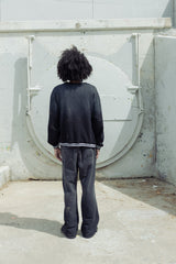 Classic Oversized Sunfaded Crewneck - Black