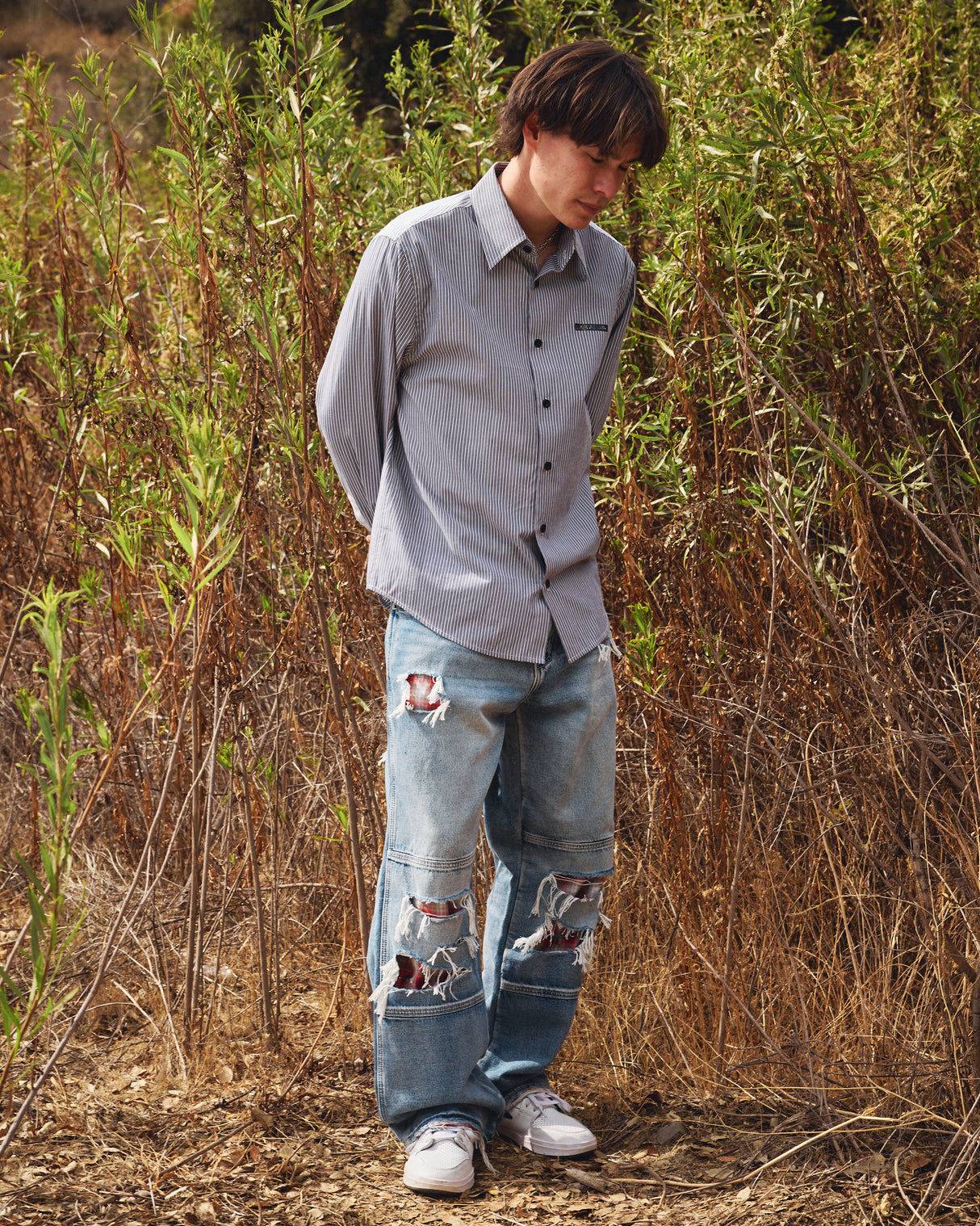 Longsleeve Button Down Shirt - Contrast Panel