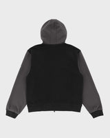 'Hello My Name Is' Zip Up Hoodie - Black