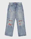 Distressed Double Knee Denims