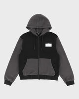 'Hello My Name Is' Zip Up Hoodie - Black